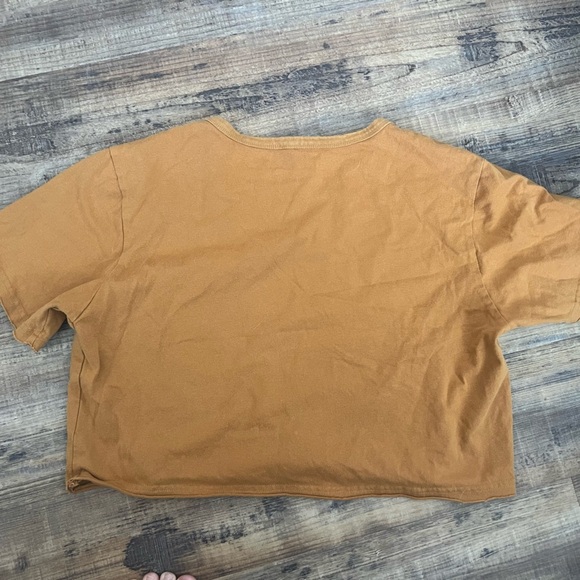 Miss Me Orange Crop Top Casual Style - Picture 2 of 3